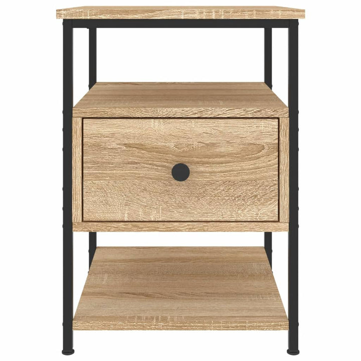 sengebord 40x42x56 cm konstrueret træ sonoma-eg