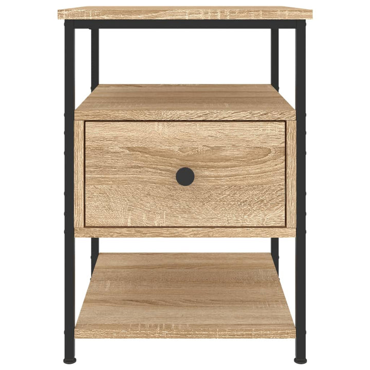 sengeborde 2 stk. 40x42x56 cm konstrueret træ sonoma-eg