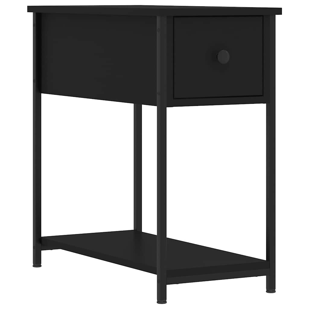 sengebord 2 stk. 30x60x60 cm konstrueret træ sort
