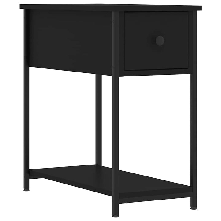 sengebord 2 stk. 30x60x60 cm konstrueret træ sort