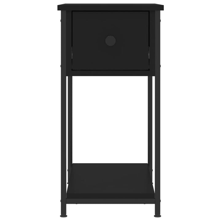 sengebord 2 stk. 30x60x60 cm konstrueret træ sort