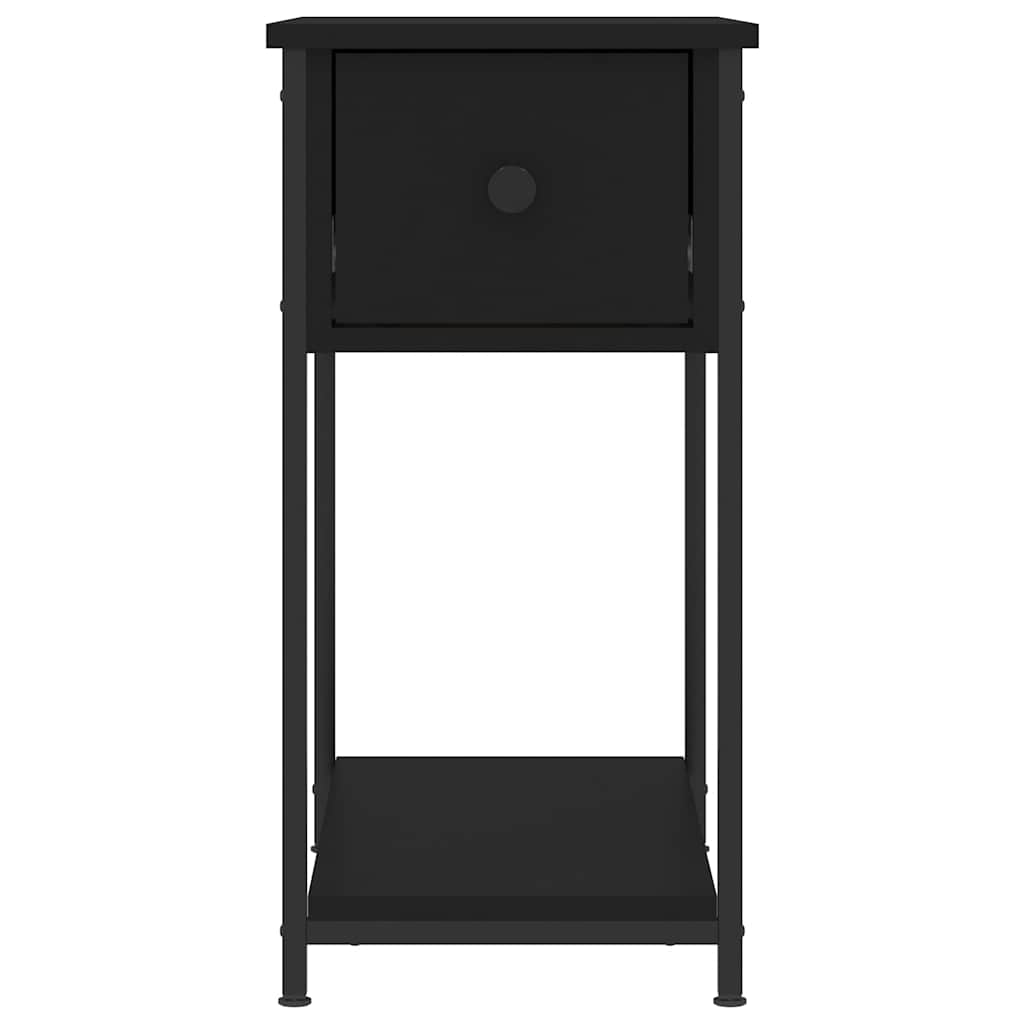 sengebord 2 stk. 30x60x60 cm konstrueret træ sort