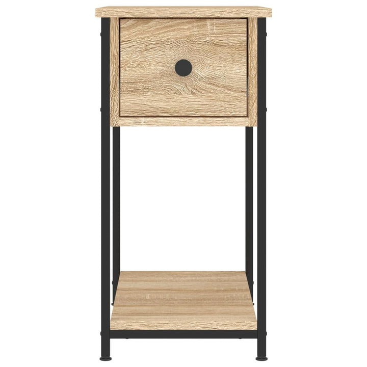 sengeborde 2 stk. 30x60x60 cm konstrueret træ sonoma-eg