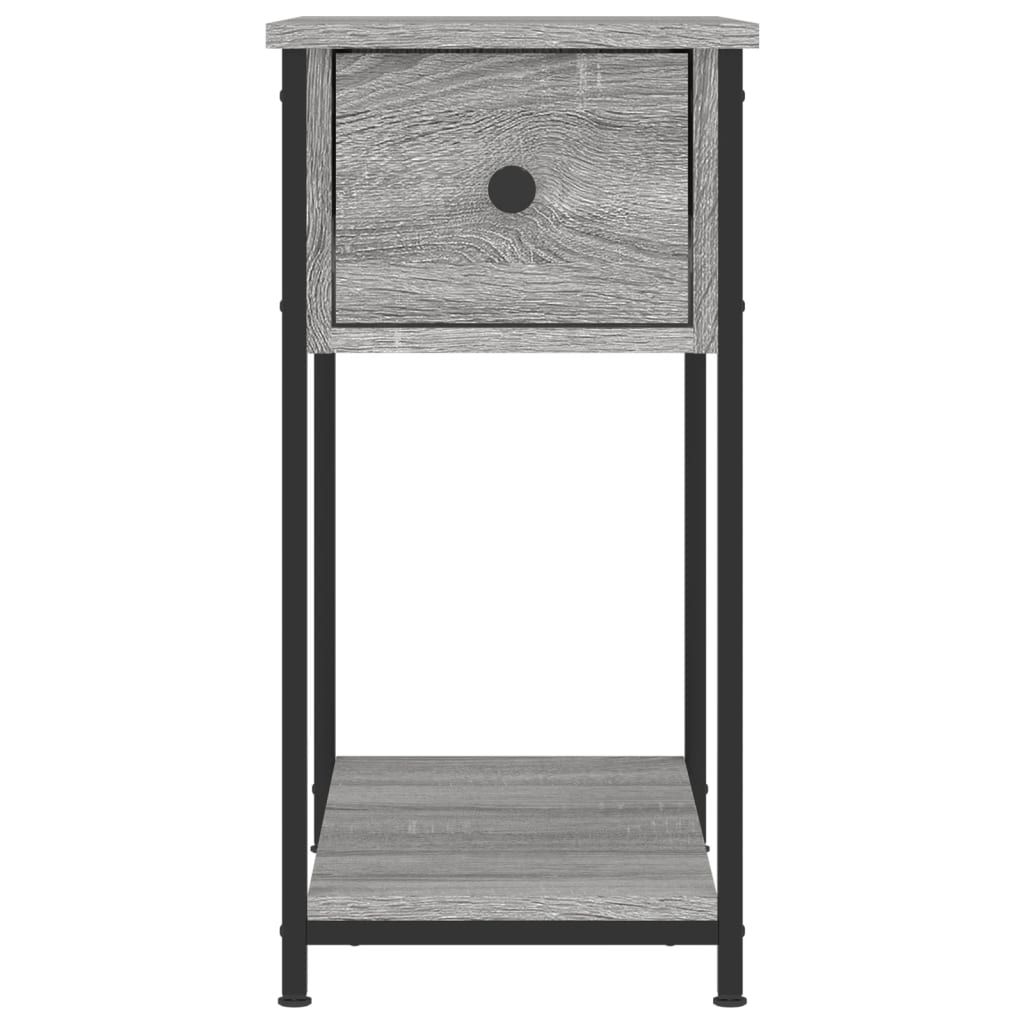 sengebord 30x60x60 cm konstrueret træ grå sonoma-eg