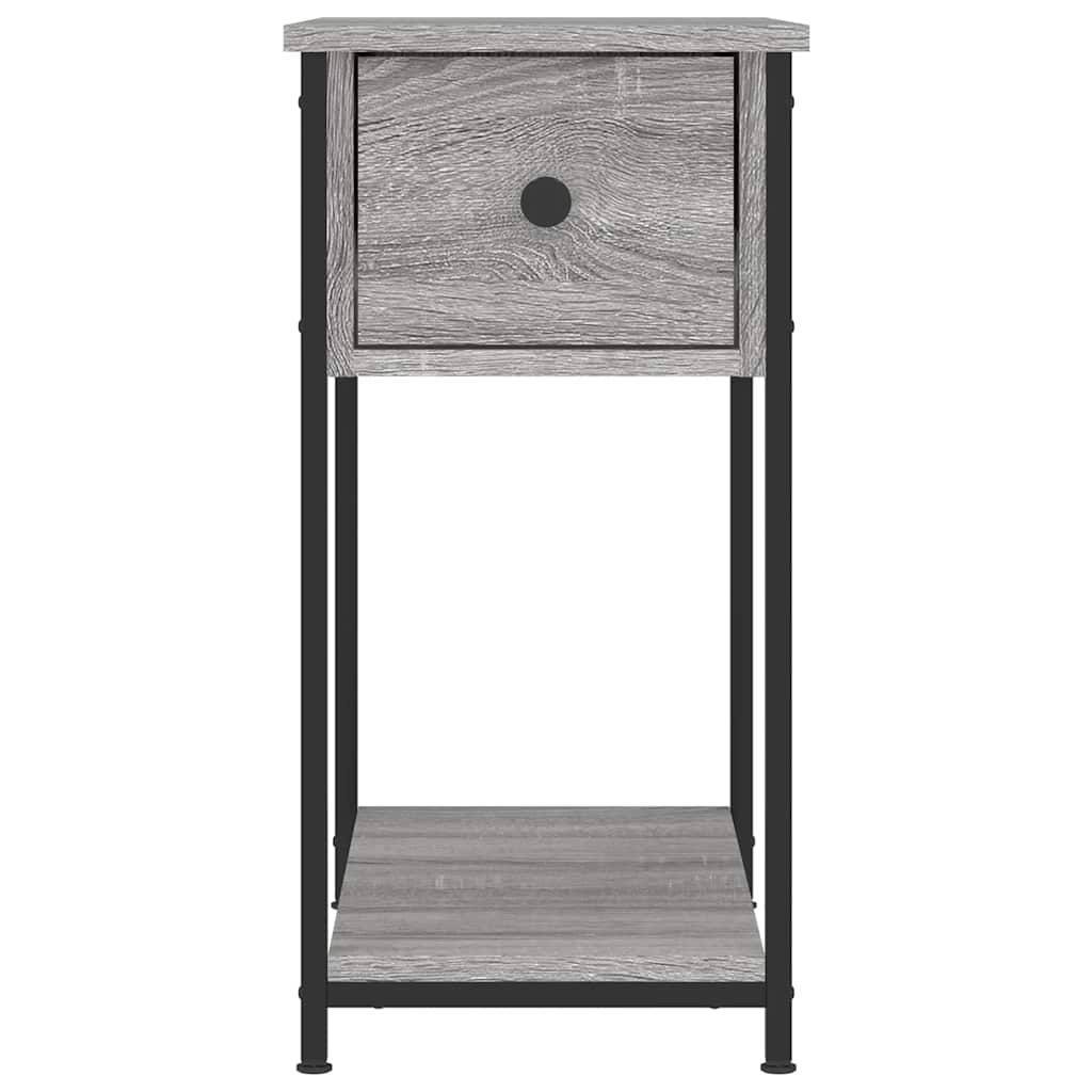 sengeborde 2 stk. 30x60x60 cm konstrueret træ grå sonoma-eg