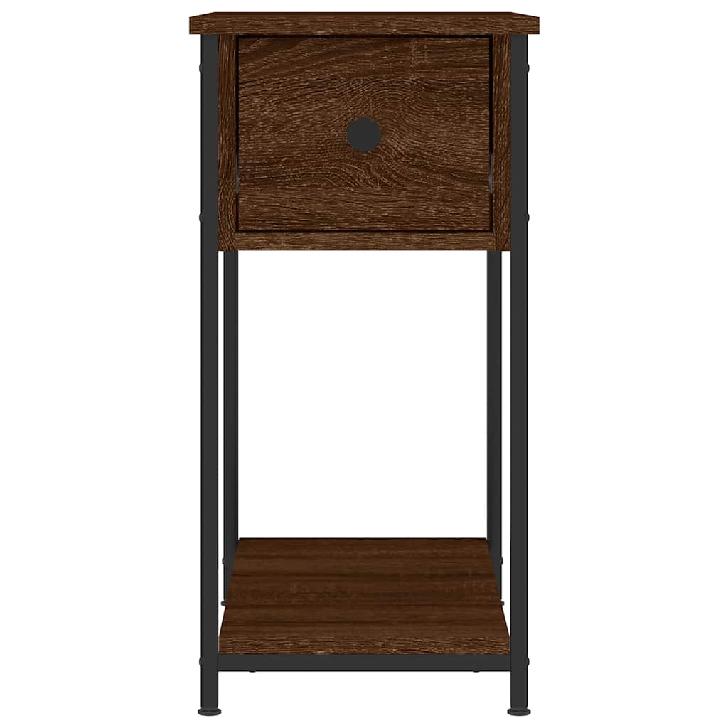sengeborde 2 stk. 30x60x60 cm brun egetræsfarve