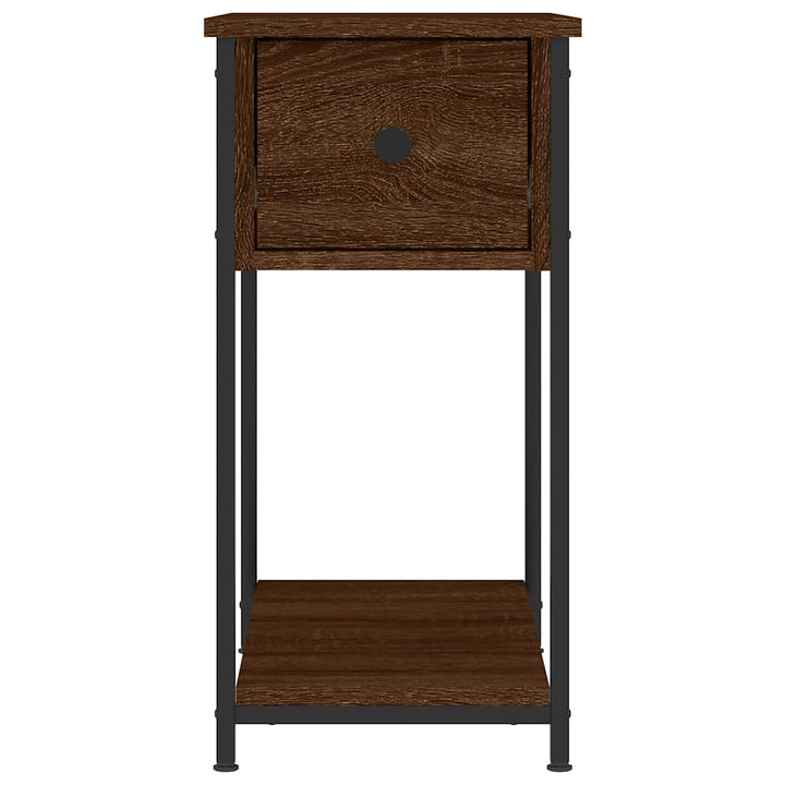 sengeborde 2 stk. 30x60x60 cm brun egetræsfarve