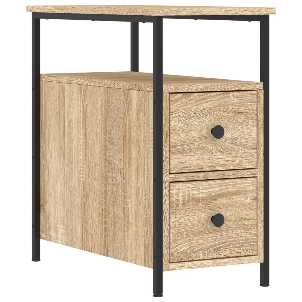 sengebord 30x60x60 cm konstrueret træ sonoma-eg