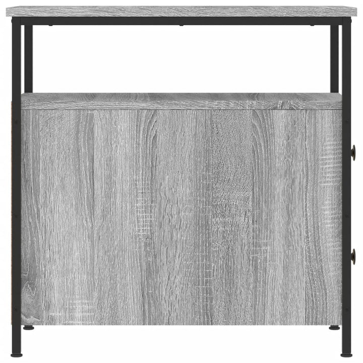 sengebord 30x60x60 cm konstrueret træ grå sonoma-eg