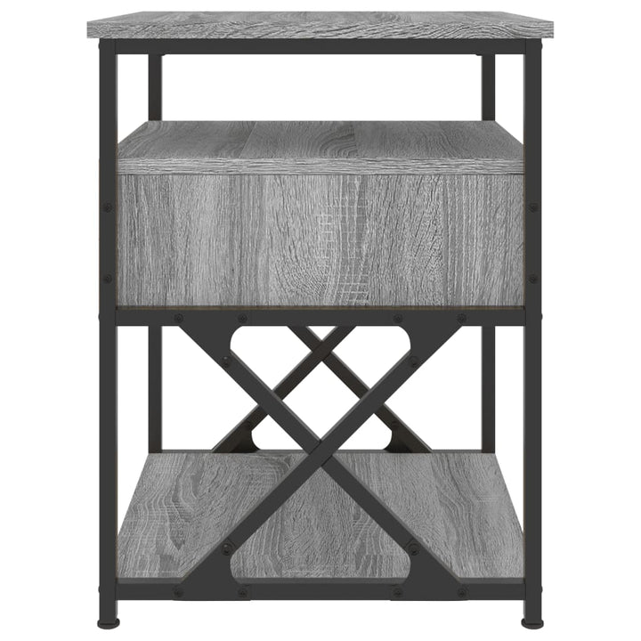 sengeborde 2 stk. 40x42x55 cm konstrueret træ grå sonoma-eg