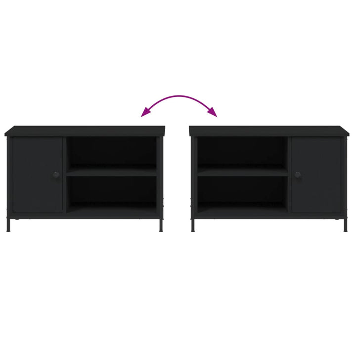 tv-bord 80x40x50 cm konstrueret træ sort