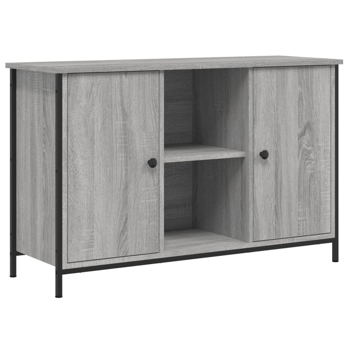 tv-bord 100x35x65 cm konstrueret træ grå sonoma-eg