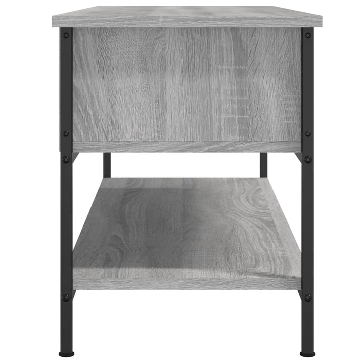 tv-bord 100x35x45 cm konstrueret træ grå sonoma-eg