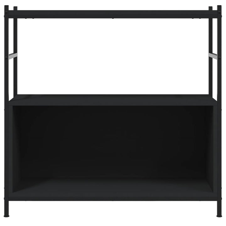 bogreol 80x30x78,5 cm konstrueret træ og jern sort