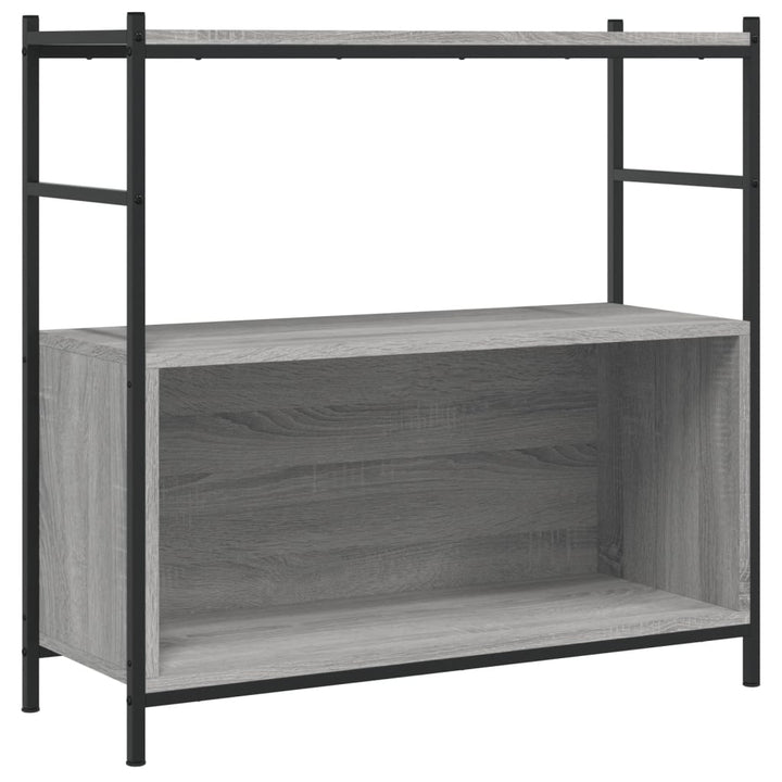 skrivebord 80x30x78,5 cm konstrueret træ og jern grå sonoma-eg