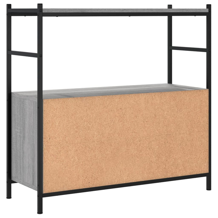 skrivebord 80x30x78,5 cm konstrueret træ og jern grå sonoma-eg