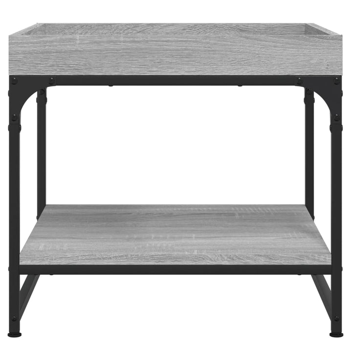 sofabord 49,5x49,5x45 cm konstrueret træ grå sonoma-eg
