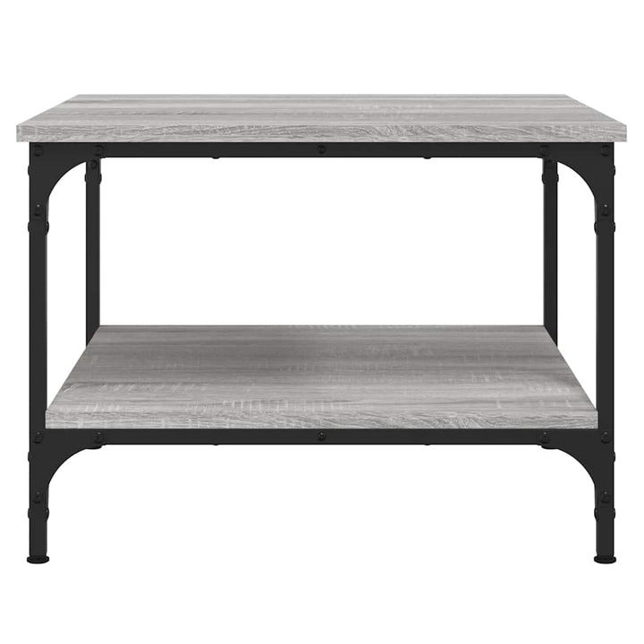 sofabord 55x55x40 cm konstrueret træ grå sonoma-eg