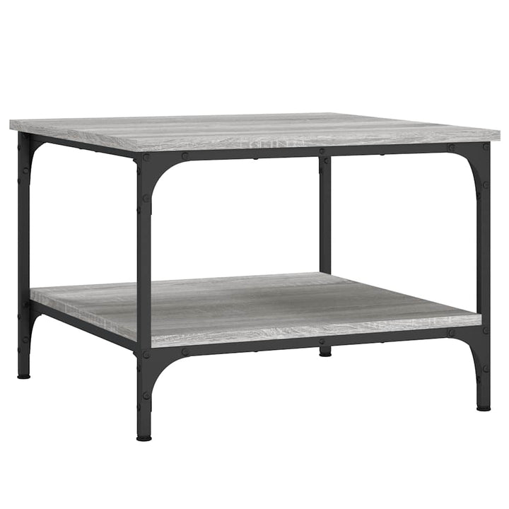 sofabord 55x55x40 cm konstrueret træ grå sonoma-eg