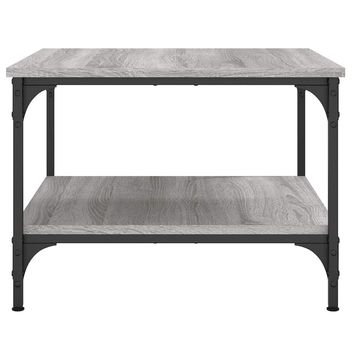 sofabord 55x55x40 cm konstrueret træ grå sonoma-eg