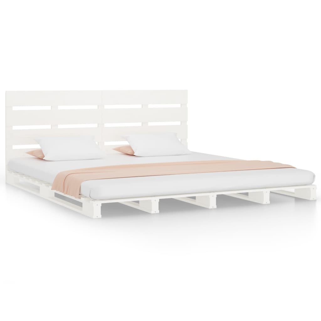 sengeramme 120x190 cm Small Double massivt fyrretræ hvid