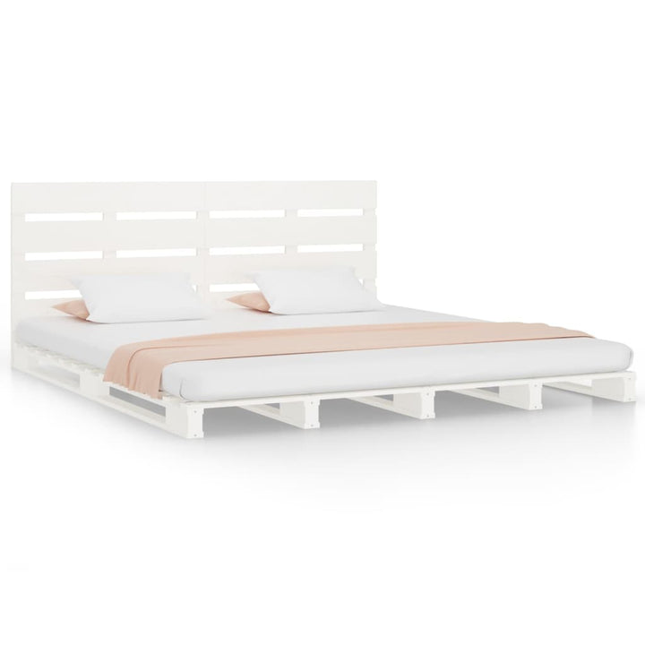 sengeramme 120x190 cm Small Double massivt fyrretræ hvid