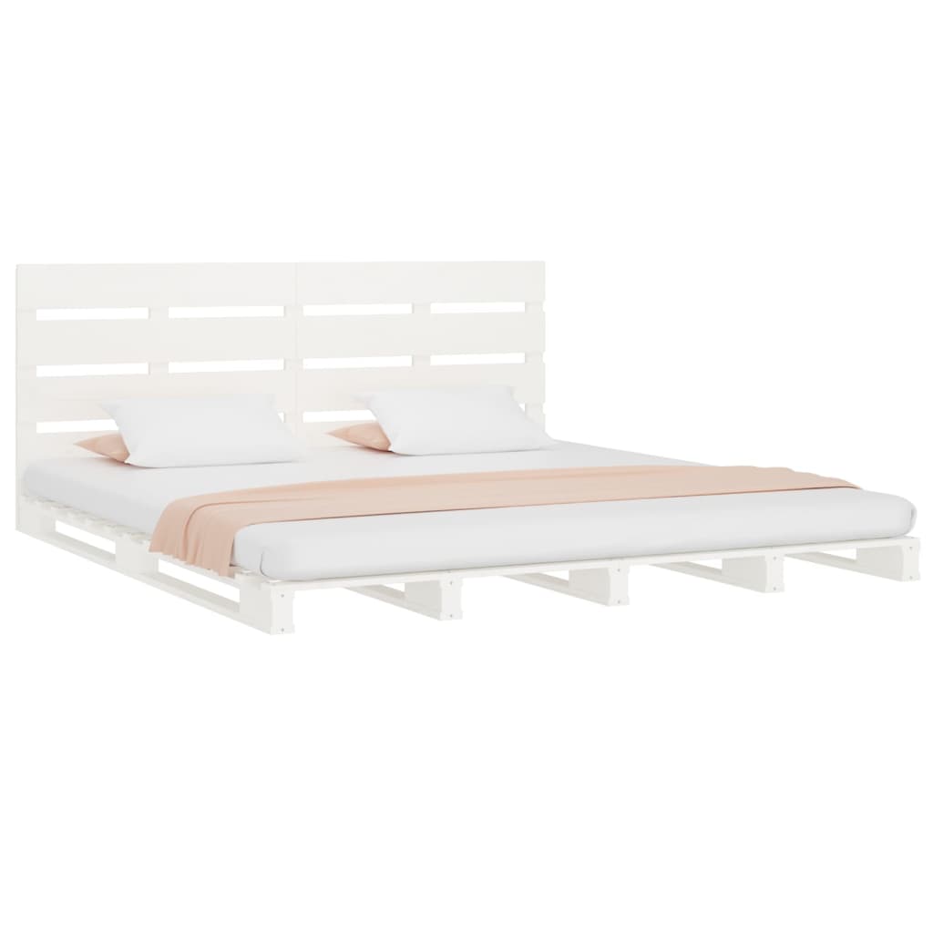sengeramme 120x190 cm Small Double massivt fyrretræ hvid