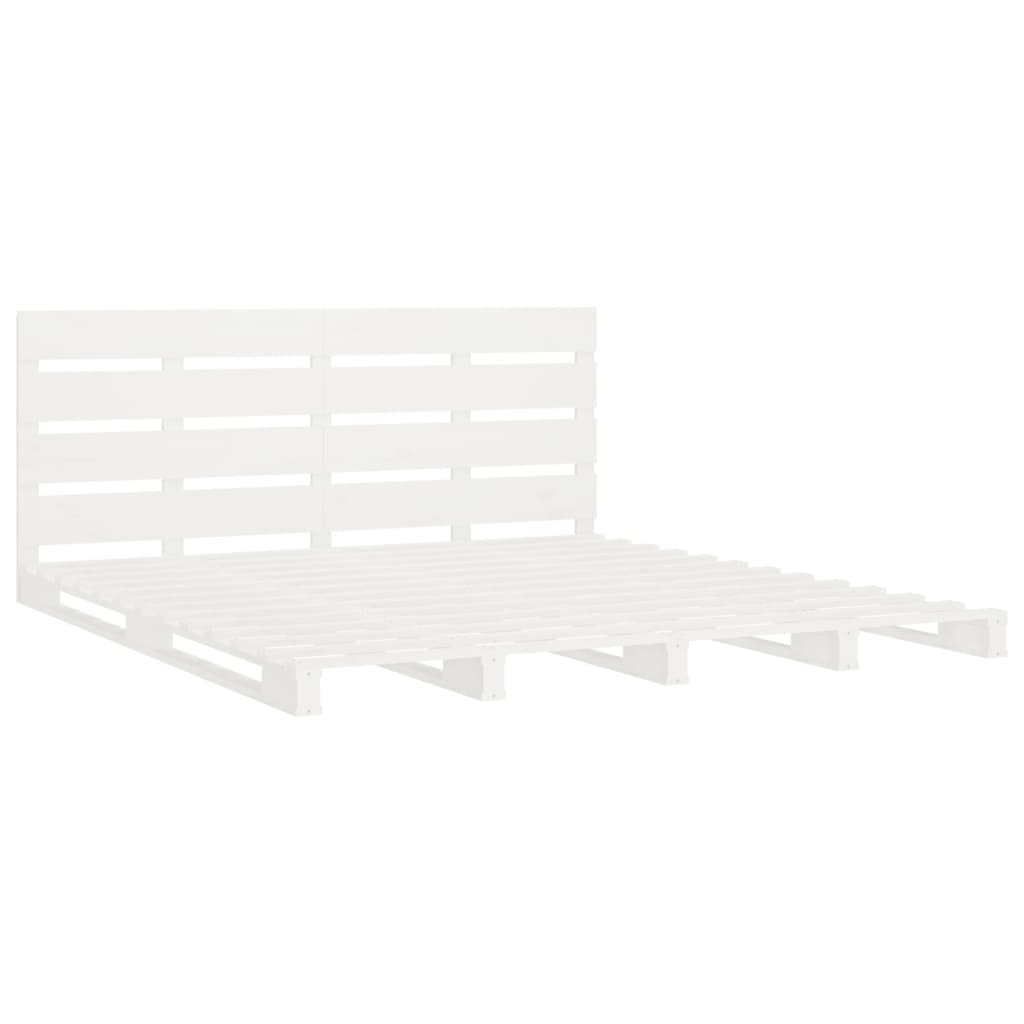 sengeramme 120x190 cm Small Double massivt fyrretræ hvid