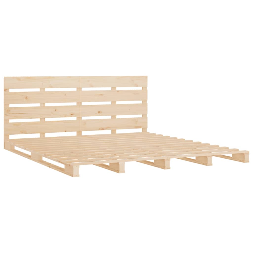 sengeramme uden madras 140x190 cm massivt fyrretræ