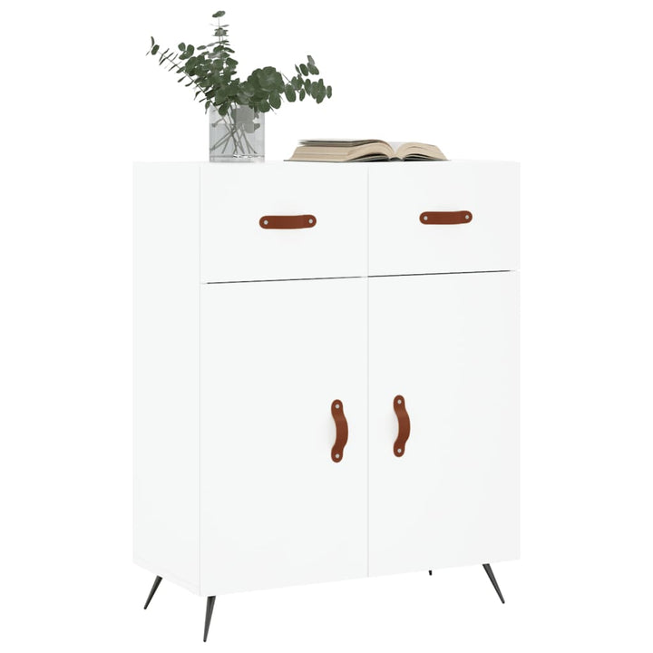 skænk 69,5x34x90 cm konstrueret træ hvid