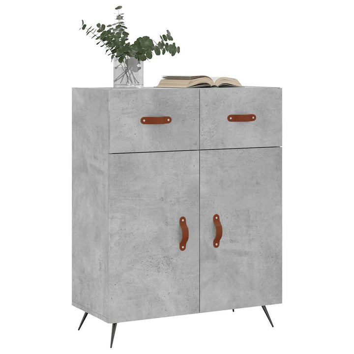 skænk 69,5x34x90 cm konstrueret træ betongrå