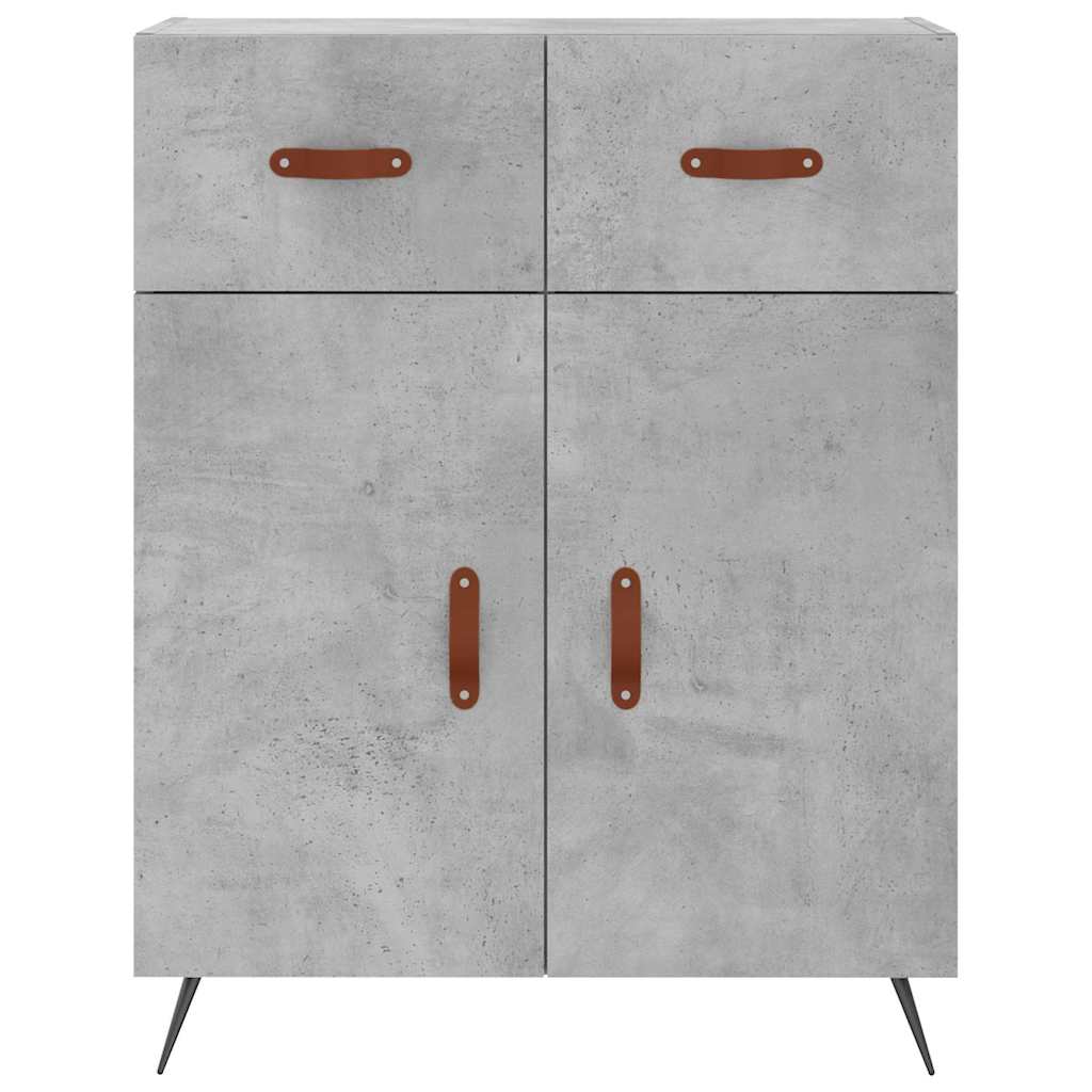 skænk 69,5x34x90 cm konstrueret træ betongrå