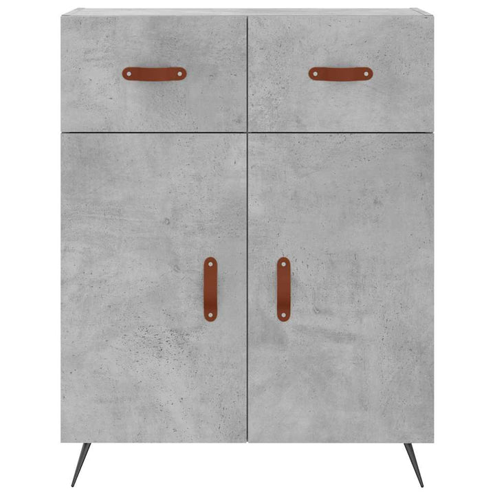 skænk 69,5x34x90 cm konstrueret træ betongrå