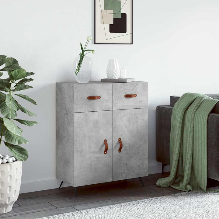 skænk 69,5x34x90 cm konstrueret træ betongrå