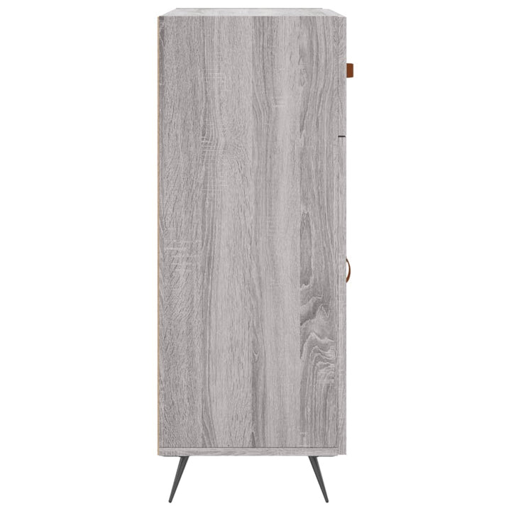 skænk 69,5x34x90 cm konstrueret træ grå sonoma-eg