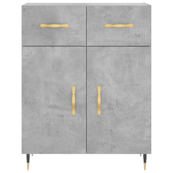 skænk 69,5x34x90 cm konstrueret træ betongrå