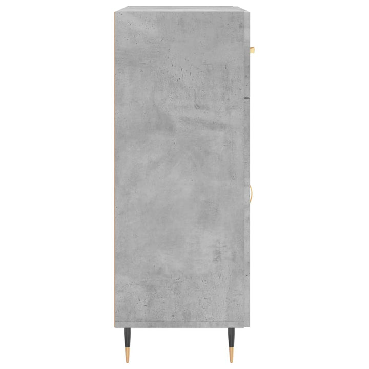 skænk 69,5x34x90 cm konstrueret træ betongrå