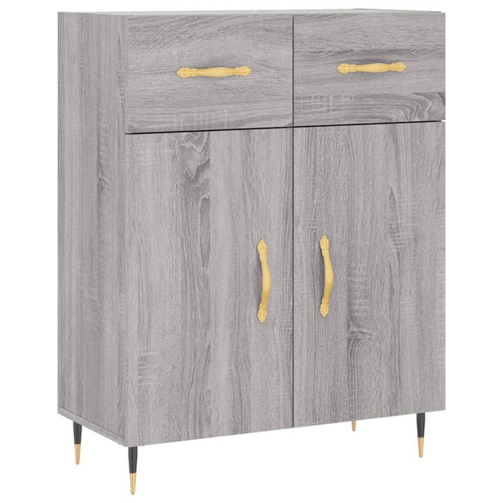 skænk 69,5x34x90 cm konstrueret træ grå sonoma-eg