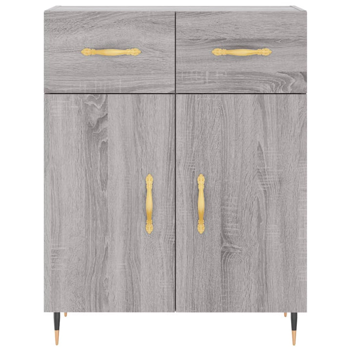 skænk 69,5x34x90 cm konstrueret træ grå sonoma-eg
