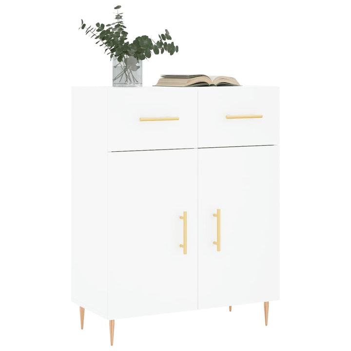skænk 69,5x34x90 cm konstrueret træ hvid