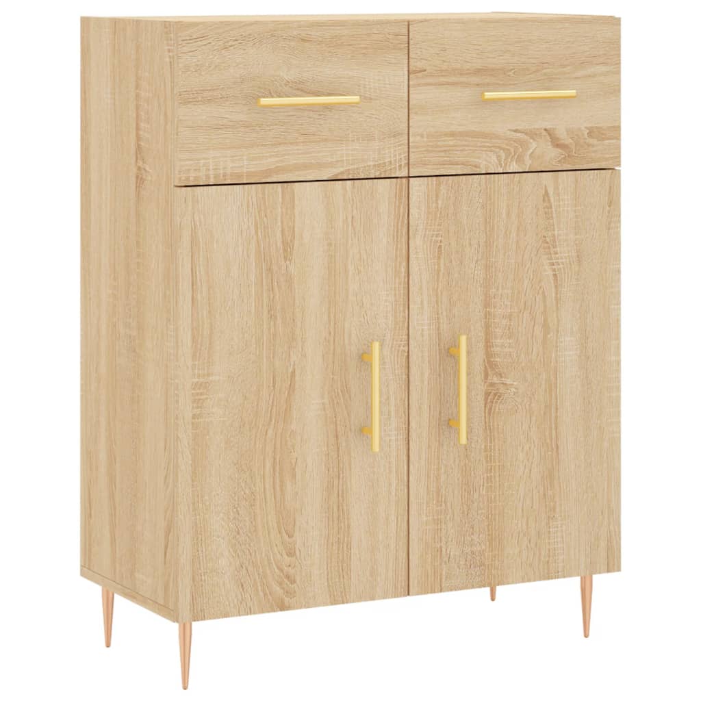 skænk 69,5x34x90 cm konstrueret træ sonoma-eg