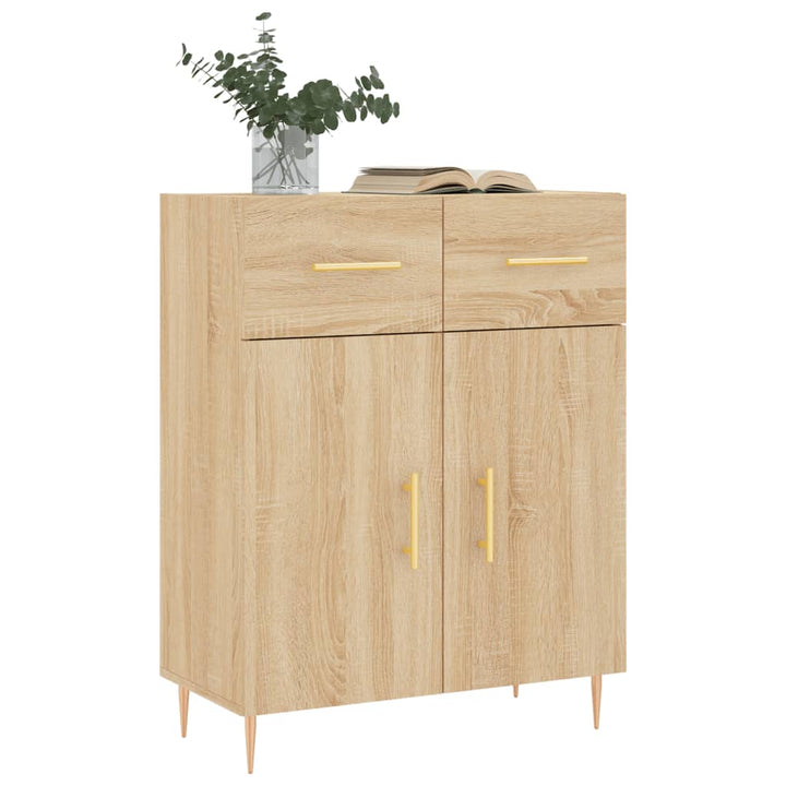 skænk 69,5x34x90 cm konstrueret træ sonoma-eg