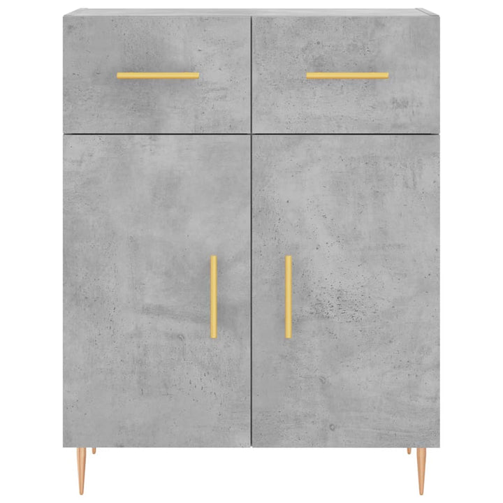 skænk 69,5x34x90 cm konstrueret træ betongrå