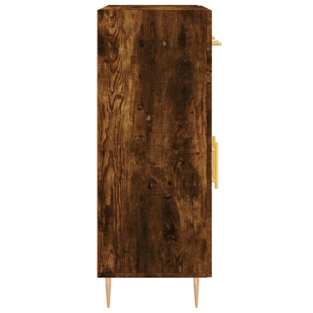 skænk 69,5x34x90 cm konstrueret træ røget egetræsfarve