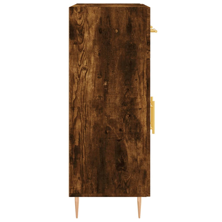 skænk 69,5x34x90 cm konstrueret træ røget egetræsfarve