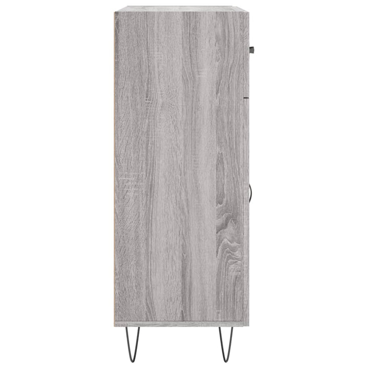 skænk 69,5x34x90 cm konstrueret træ grå sonoma-eg