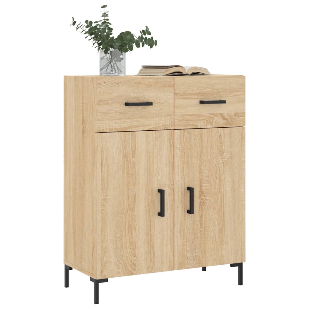 skænk 69,5x34x90 cm konstrueret træ sonoma-eg