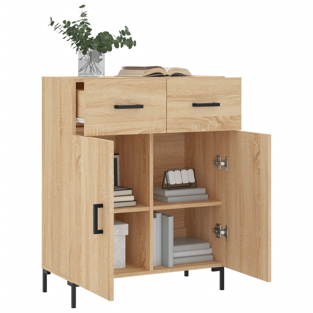skænk 69,5x34x90 cm konstrueret træ sonoma-eg