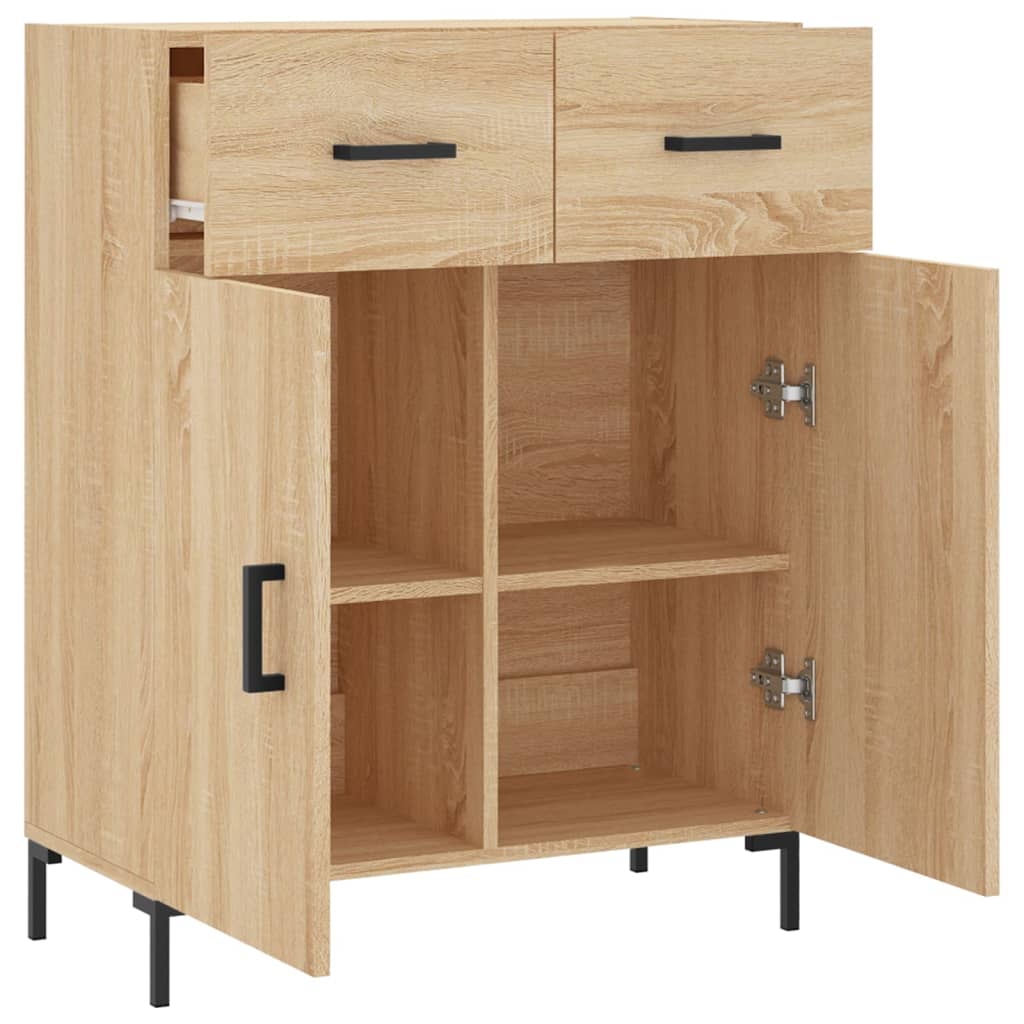 skænk 69,5x34x90 cm konstrueret træ sonoma-eg