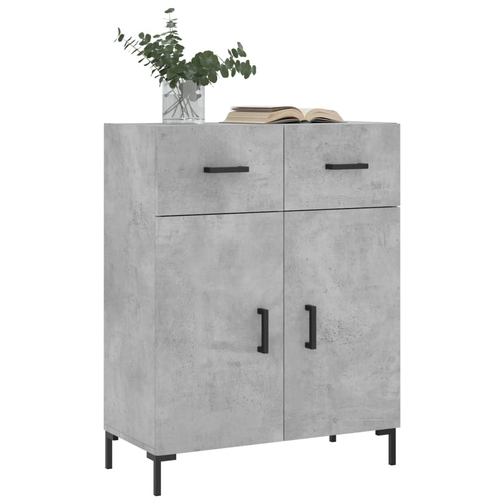 skænk 69,5x34x90 cm konstrueret træ betongrå